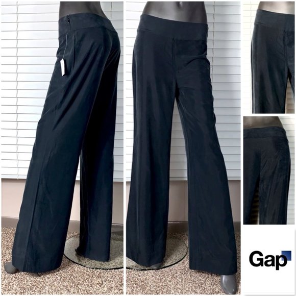 GAP Pants - NWT🤩|•GAP•| Side Zip Faux Silk Palazzo Pants